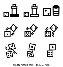 dice icon isolated sign symbol vector illustration - Collection of high quality black style vector icons
