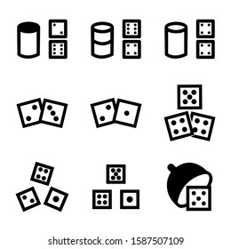 dice icon isolated sign symbol vector illustration - Collection of high quality black style vector icons
