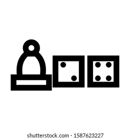 dice icon isolated sign symbol vector illustration - high quality black style vector icons
