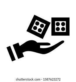 dice icon isolated sign symbol vector illustration - high quality black style vector icons

