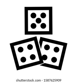 dice icon isolated sign symbol vector illustration - high quality black style vector icons
