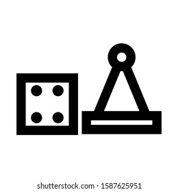 dice icon isolated sign symbol vector illustration - high quality black style vector icons
