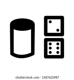 dice icon isolated sign symbol vector illustration - high quality black style vector icons
