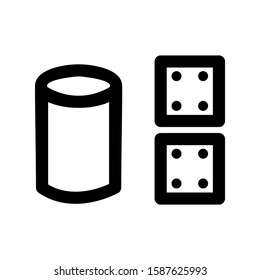 dice icon isolated sign symbol vector illustration - high quality black style vector icons
