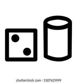 dice icon isolated sign symbol vector illustration - high quality black style vector icons
