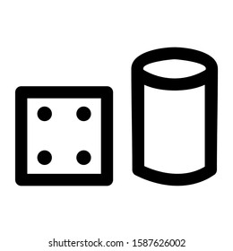 dice icon isolated sign symbol vector illustration - high quality black style vector icons
