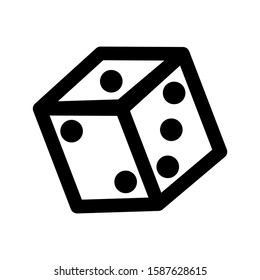 dice icon isolated sign symbol vector illustration - high quality black style vector icons
