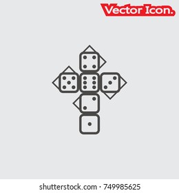 dice icon isolated sign symbol and flat style for app, web and digital design. Vector illustration.