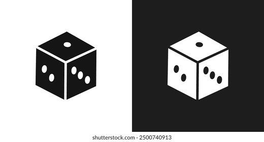 Dice icon line art vector