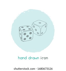 Dice icon line element. Vector illustration of dice icon line isolated on clean background for your web mobile app logo design.