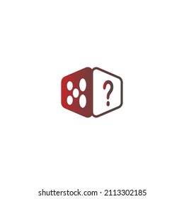 Dice icon logo design template illustration vector