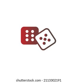 Dice icon logo design template illustration vector