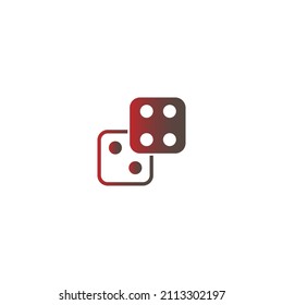 Dice icon logo design template illustration vector
