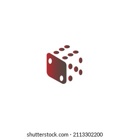 Dice icon logo design template illustration vector