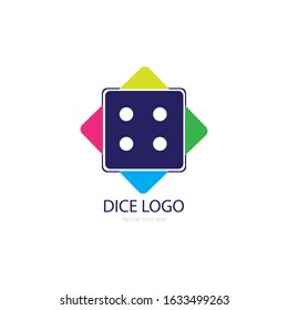 dice icon logo vector design