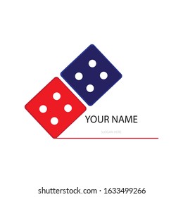 dice icon logo vector design