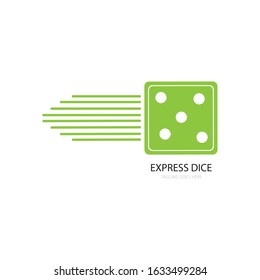 dice icon logo vector design