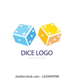 dice icon logo vector design