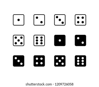 Dice Icon Logo Vector Symbol. Casino Icon