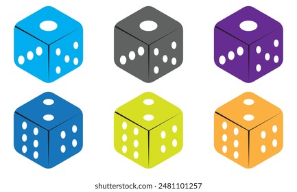 Dice icon logo vector template, Creative Gambling design icon symbol Illustration, Casino games icon