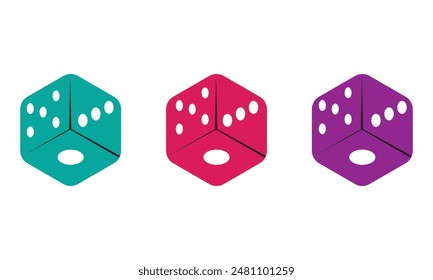 Dice icon logo vector template, Creative Gambling design icon symbol Illustration, Casino games icon