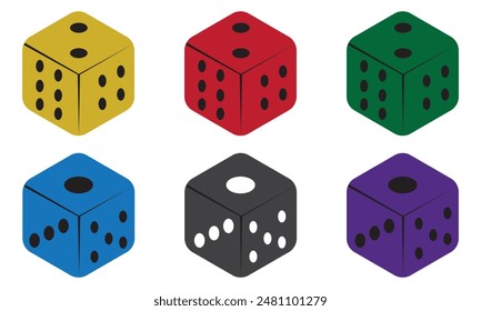 Dice icon logo vector template, Creative Gambling design icon symbol Illustration, Casino games icon