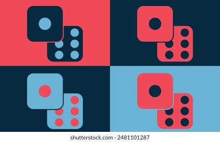 Dice icon logo vector template, Creative Gambling design icon symbol Illustration, Casino games icon