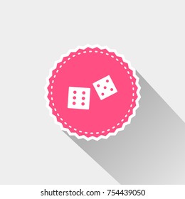 dice icon with long shadow