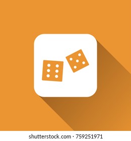 dice icon with long shadow