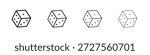 Dice icon in modern stroke line style. Vector 10 eps