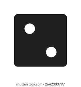 Dice Icon on Black Button with White Rollover A clear and simple black die displaying the number five with distinct white pips, ideal for gaming or numerical concepts