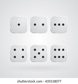 A dice icon on gray background.