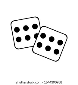 dice icon on white background