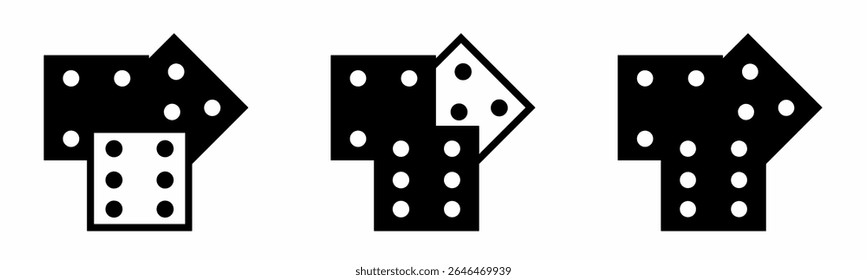 Dice icon on white background. Vector logo dice illustration.