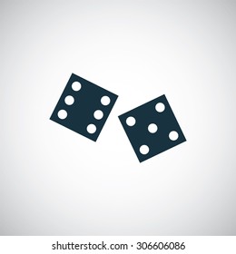 dice icon, on white background
