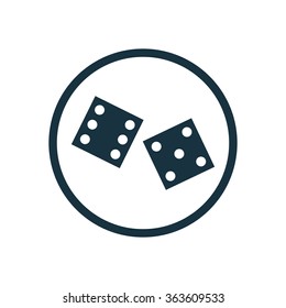 dice icon, on white background