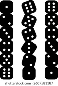 Dice icon. Pair of Dice Playing Cubes Rolling Dice Icon in Flat set. vector for apps or website Graphic Design sign symbol isolated on transparent background
