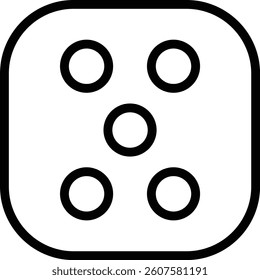 Dice icon. Pair of Dice Playing Cubes Rolling Dice Icon in line. vector for apps or website Graphic Design sign symbol isolated on transparent background