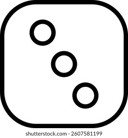 Dice icon. Pair of Dice Playing Cubes Rolling Dice Icon in line. vector for apps or website Graphic Design sign symbol isolated on transparent background