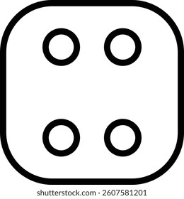 Dice icon. Pair of Dice Playing Cubes Rolling Dice Icon in line. vector for apps or website Graphic Design sign symbol isolated on transparent background