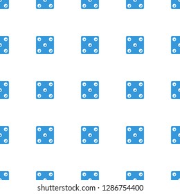 Dice icon pattern seamless white background. Editable filled Dice icon. Dice icon pattern for web and mobile.