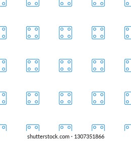 Dice icon pattern seamless white background. Editable outline Dice icon. Dice icon pattern for web and mobile.