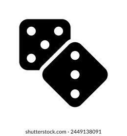 Dice icon. Playing game. Casino. Vector icon isolated on white background.