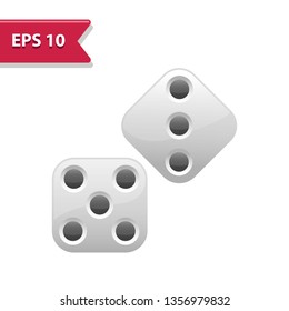 Dice Icon. Professional, pixel-aligned icon in realistic colors.