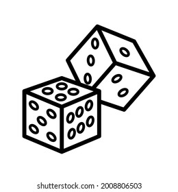 Dice icon Royalty free vector design illustration