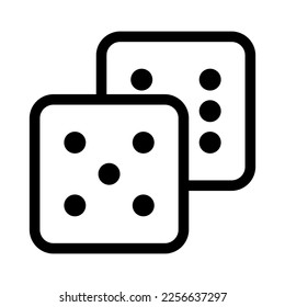 Dice icon set of 5 and 6. Vector.
