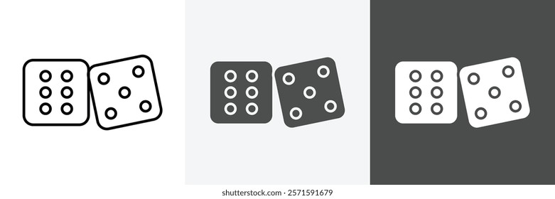 Dice icon set set vector art