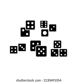 Dice Icon Set Vector Symbol Design Illustration
