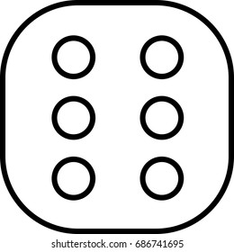 Dice icon , sign design  (edge)