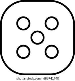 Dice icon , sign design  (edge)